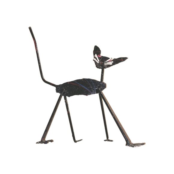 Vintage Metal Cat And Mouse One Of A Kind Handmade Painted Set Folk Art READ - Picture 2 of 12